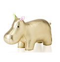 Hippo Gold Bookend.